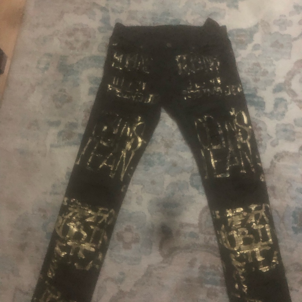 Robin's Jean Black and Gold Men's Relaxed we Jeans
